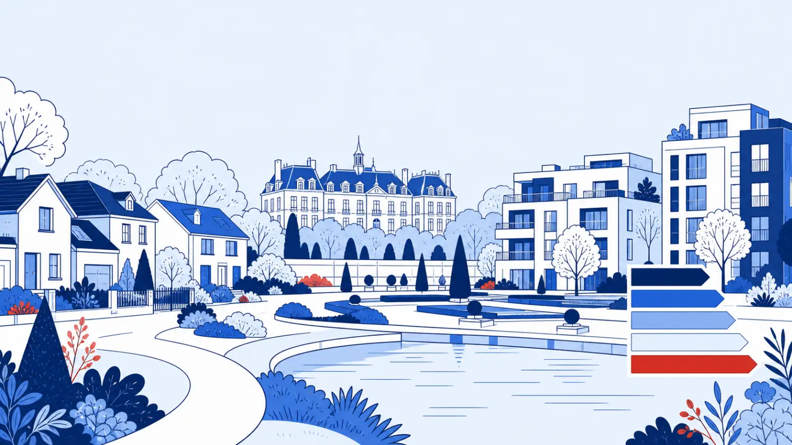 Illustration du parc immobilier à Champs-sur-Marne pour un diagnostic de performance énergétique local
