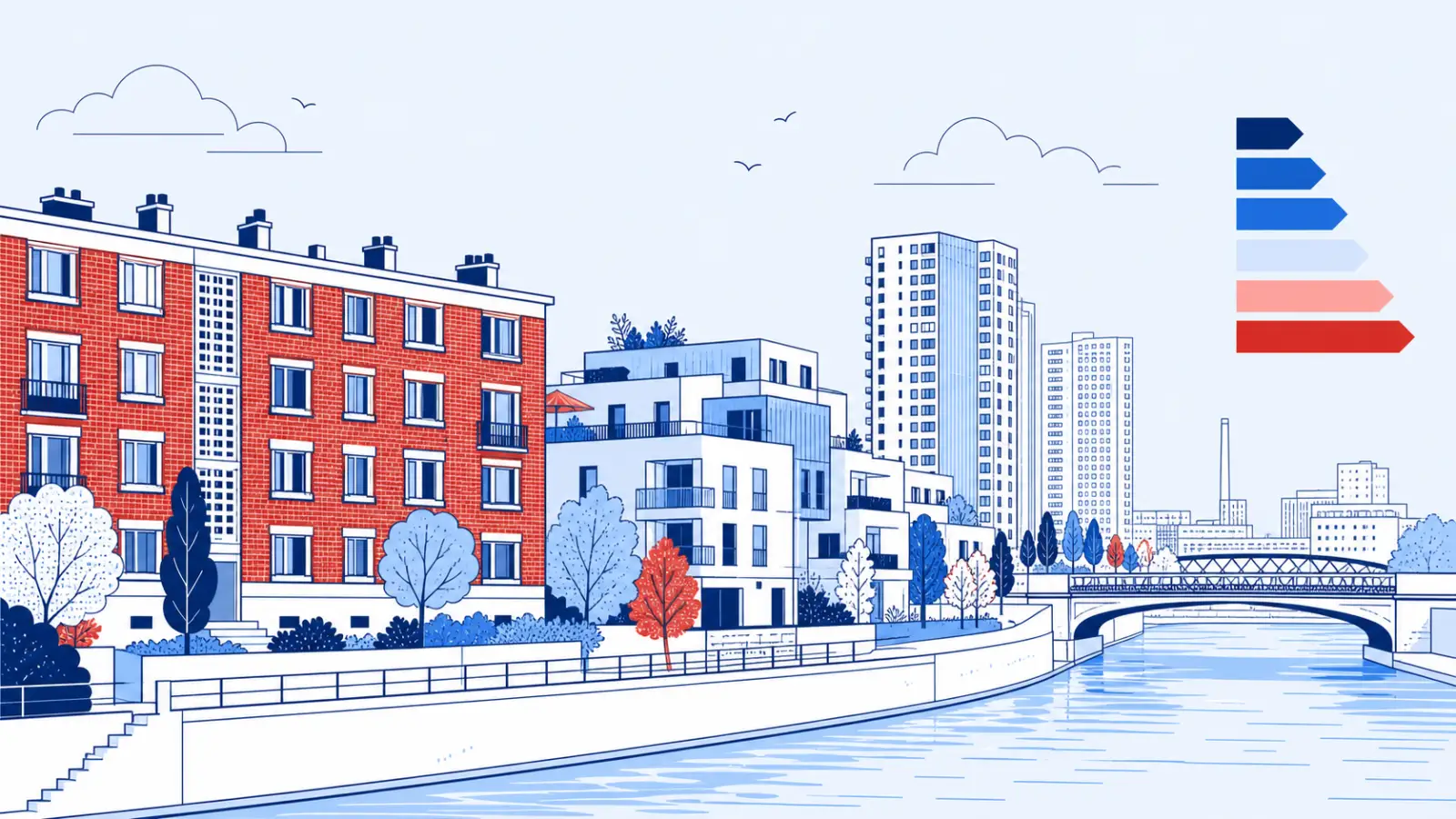 Illustration du parc immobilier à Ivry-sur-Seine pour un diagnostic de performance énergétique local