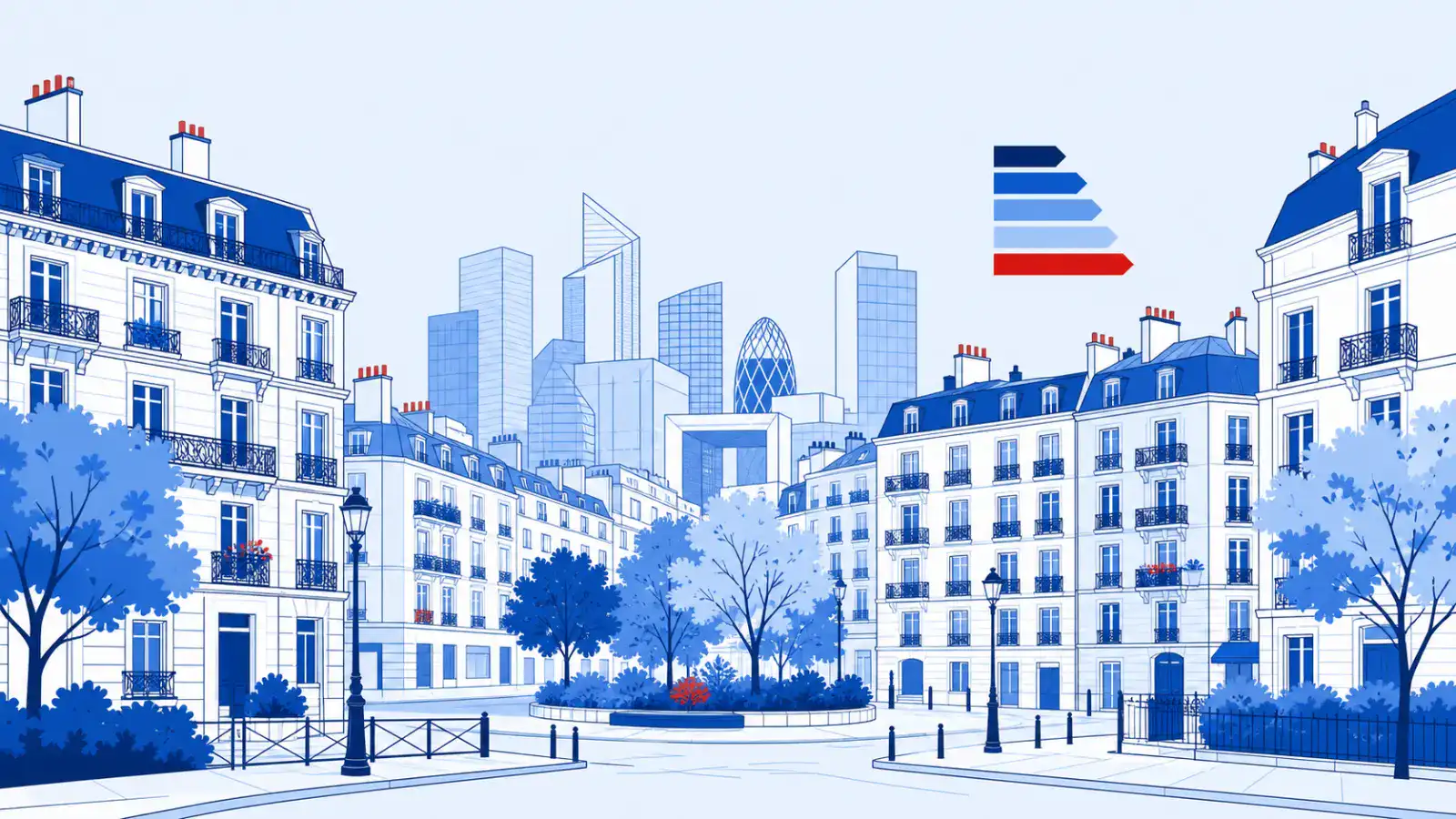 Illustration du parc immobilier à Levallois-Perret pour un diagnostic de performance énergétique local