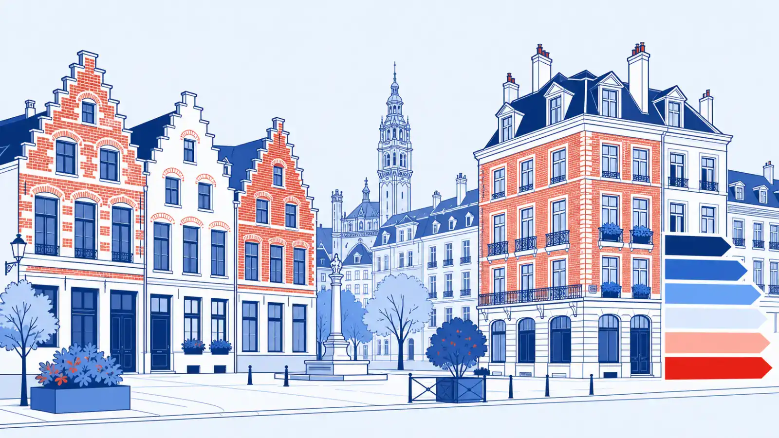 Illustration du parc immobilier à Lille pour un diagnostic de performance énergétique local