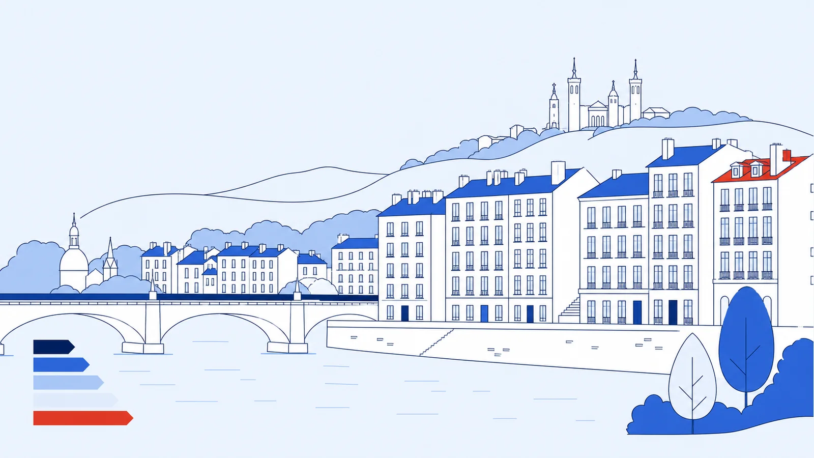 Illustration du parc immobilier à Lyon pour un diagnostic de performance énergétique local