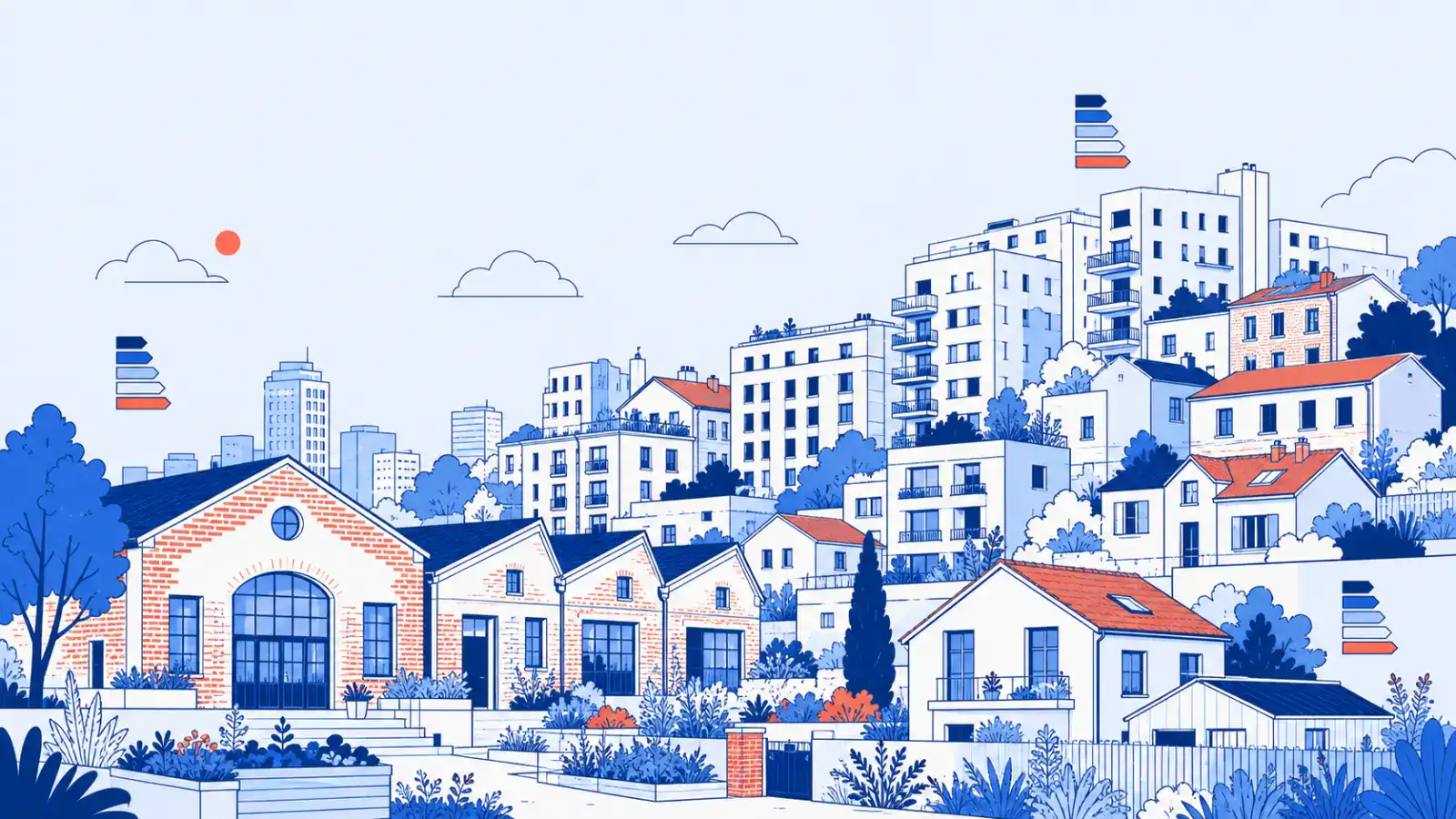 Illustration du parc immobilier à Montreuil pour un diagnostic de performance énergétique local