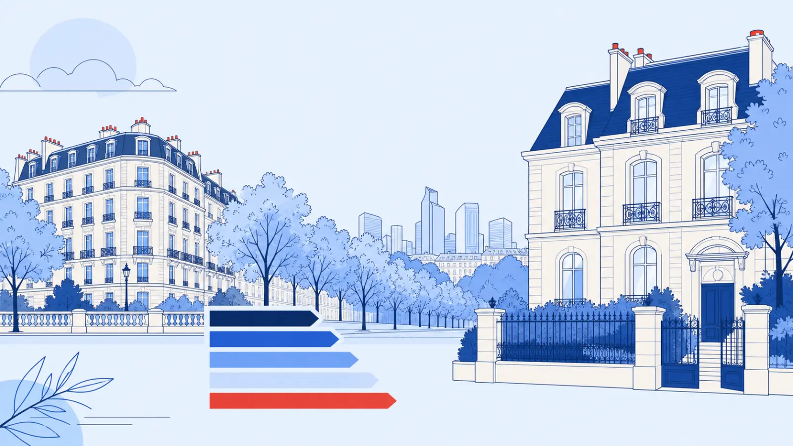 Illustration du parc immobilier à Neuilly-sur-Seine pour un diagnostic de performance énergétique local
