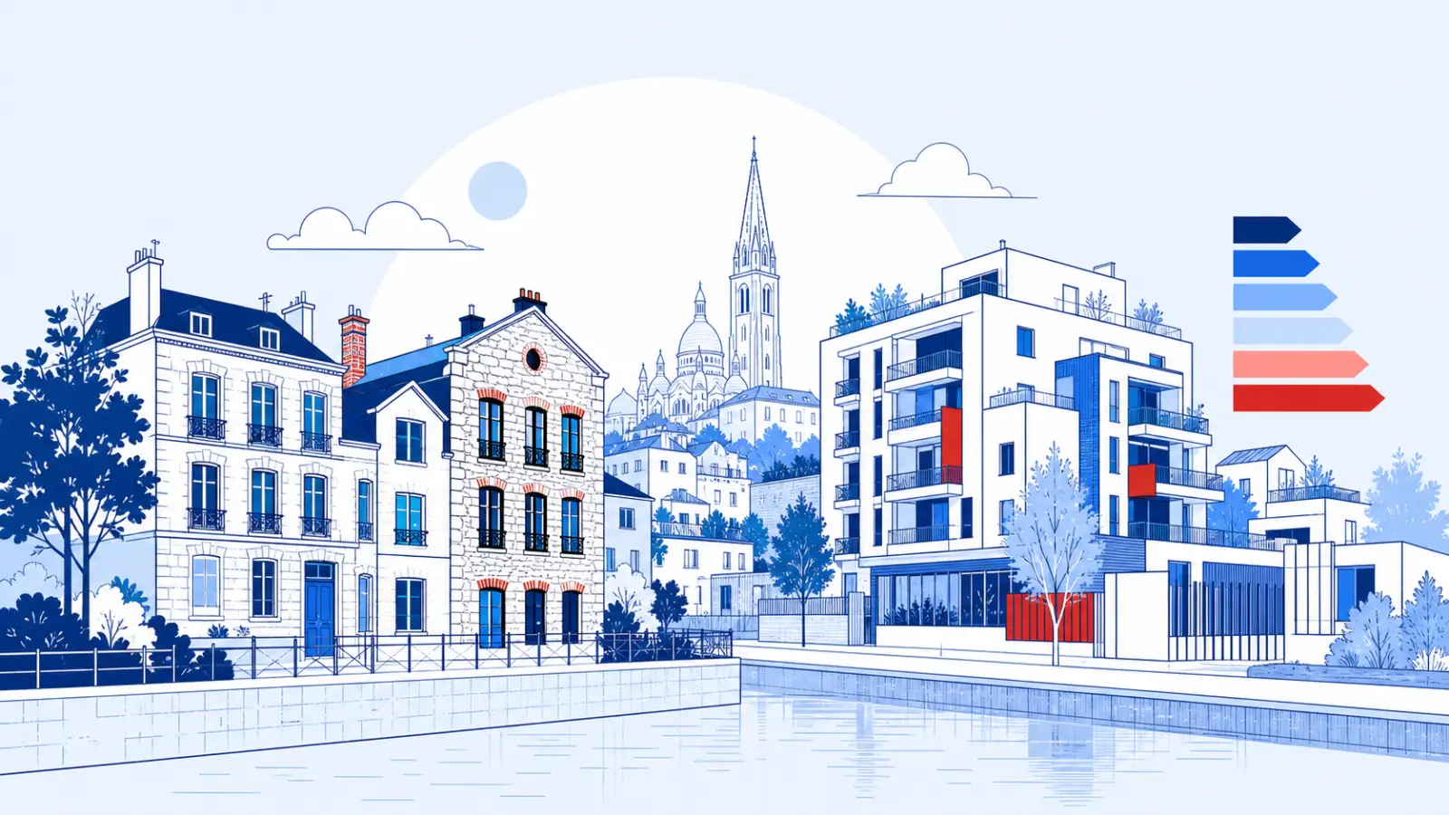 Illustration du parc immobilier à Saint-Denis pour un diagnostic de performance énergétique local