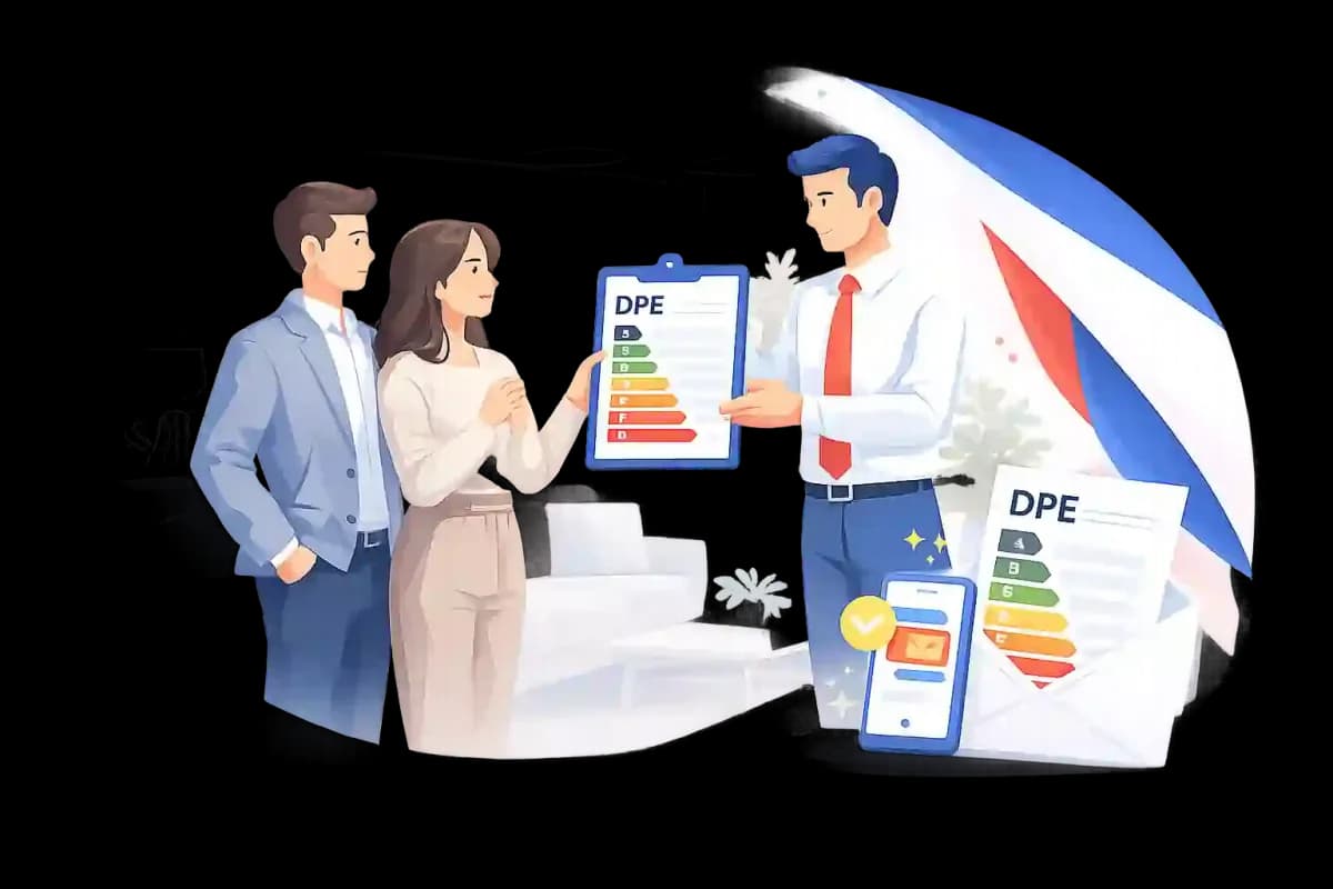 DPE perdu : comment récupérer son rapport avant de repayer ? — expert présentant un rapport de diagnostic énergétique