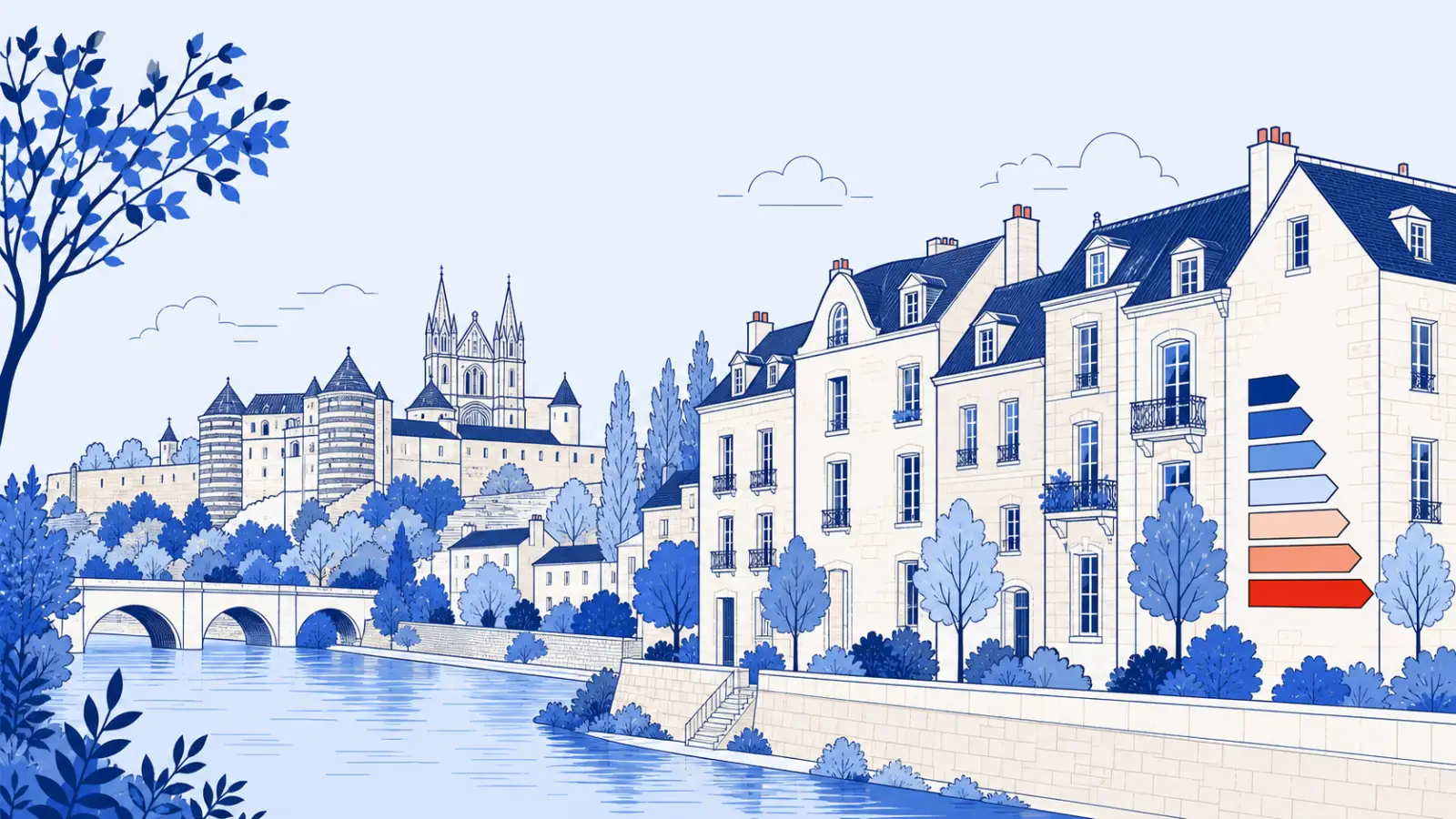 Illustration du parc immobilier à Angers pour un diagnostic de performance énergétique local