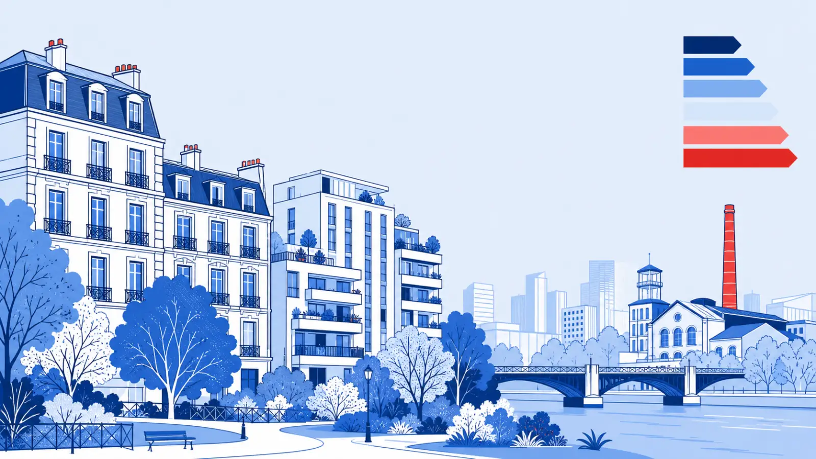 Illustration du parc immobilier à Clichy pour un diagnostic de performance énergétique local