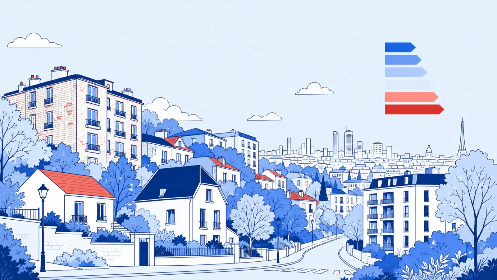 Illustration du parc immobilier à Fontenay-sous-Bois pour un diagnostic de performance énergétique local