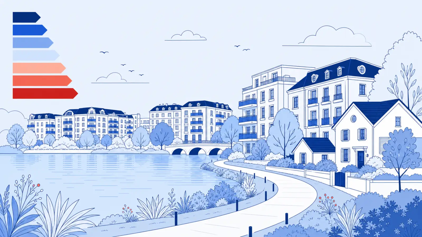 Illustration du parc immobilier à Marne-la-Vallée pour un diagnostic de performance énergétique local