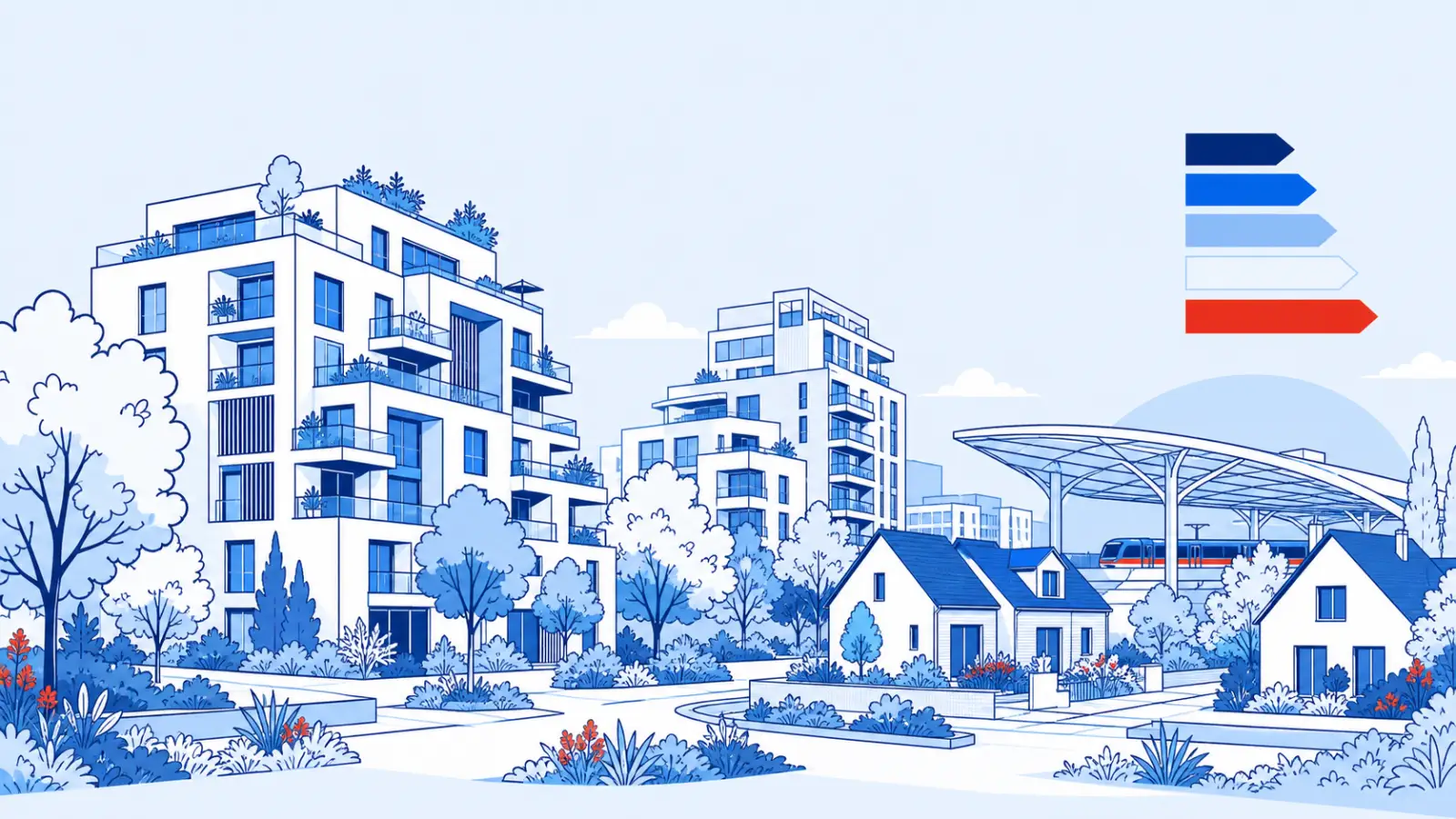 Illustration du parc immobilier à Massy pour un diagnostic de performance énergétique local