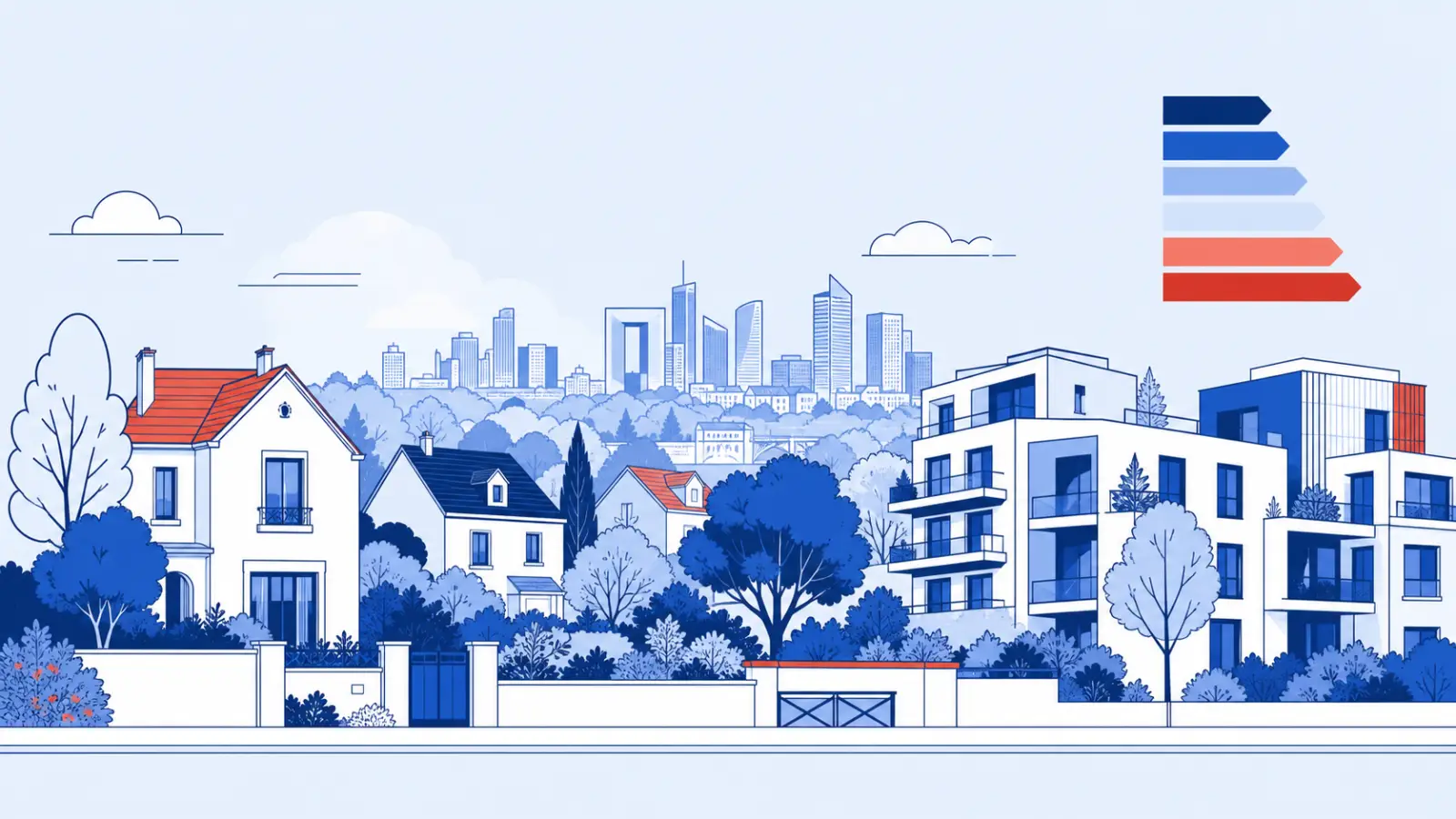 Illustration du parc immobilier à Nanterre pour un diagnostic de performance énergétique local
