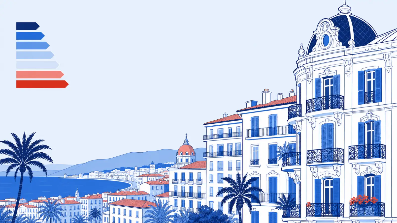 Illustration du parc immobilier à Nice pour un diagnostic de performance énergétique local