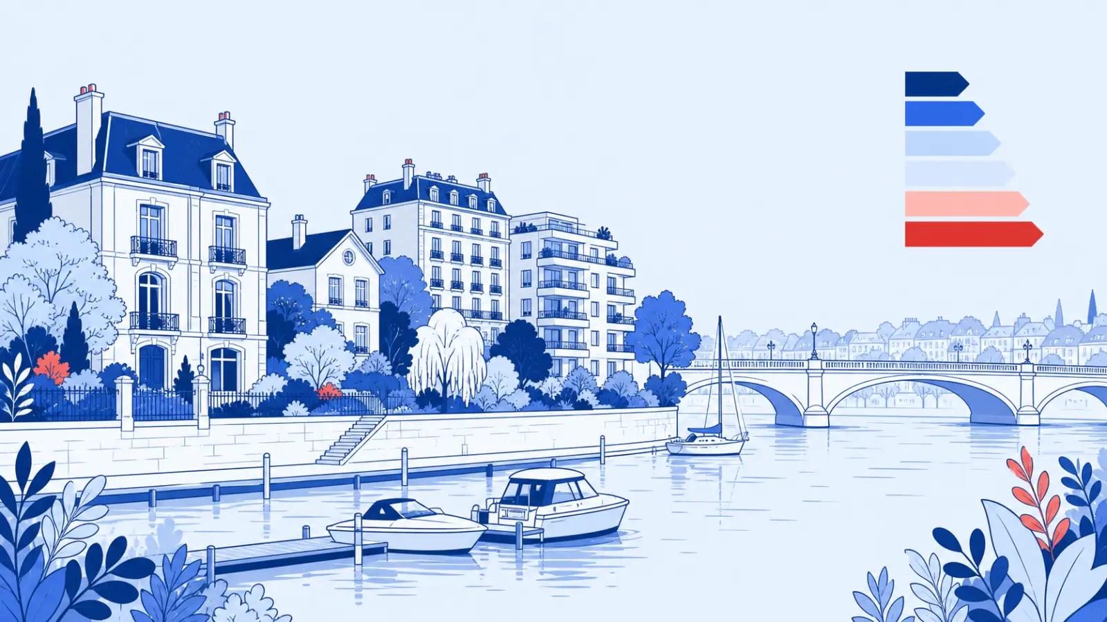 Illustration du parc immobilier à Nogent-sur-Marne pour un diagnostic de performance énergétique local