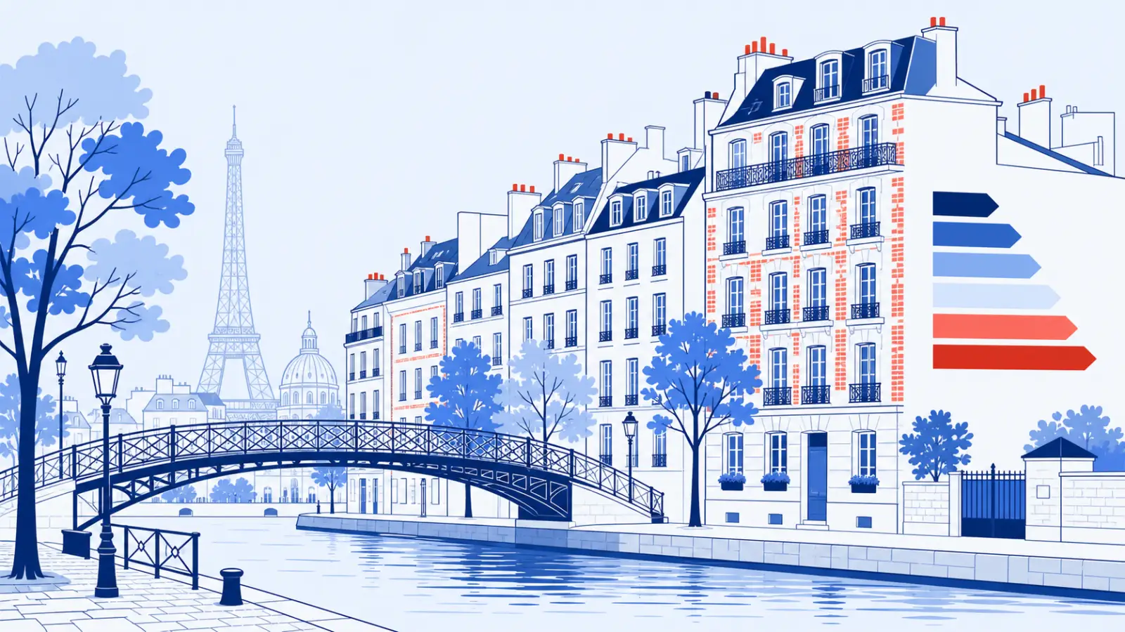 Illustration du parc immobilier à Paris 10e pour un diagnostic de performance énergétique local