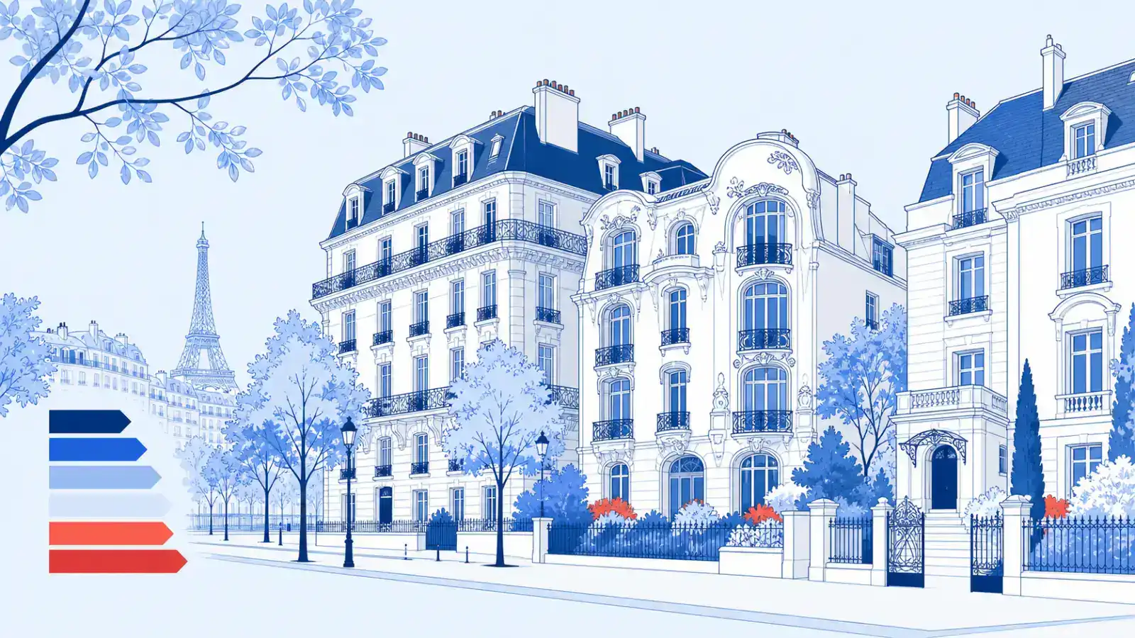 Illustration du parc immobilier à Paris 16e pour un diagnostic de performance énergétique local