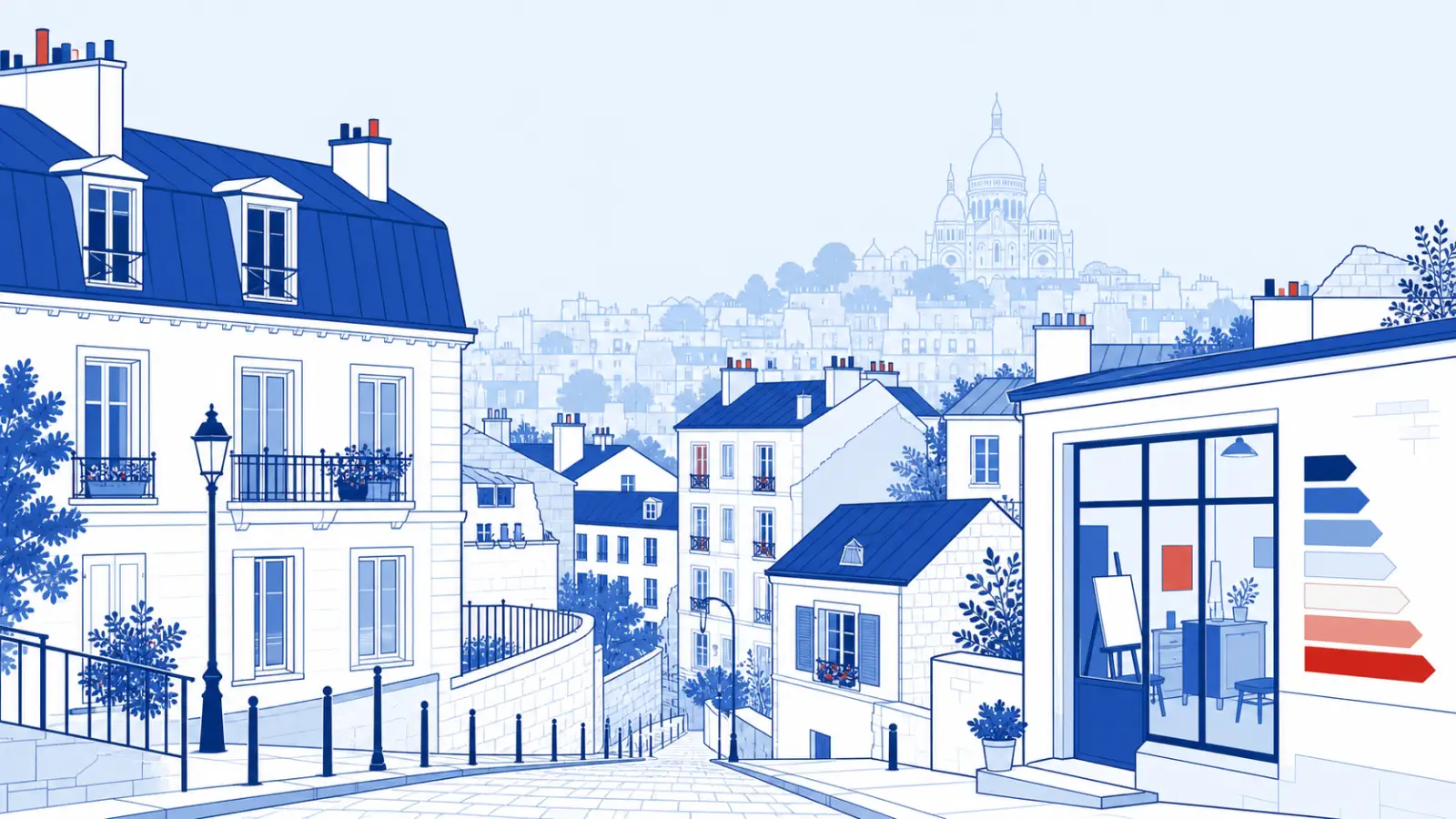 Illustration du parc immobilier à Paris 18e pour un diagnostic de performance énergétique local