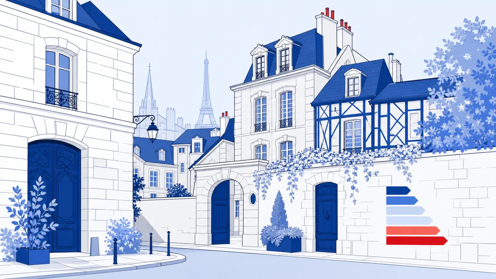 Illustration du parc immobilier à Paris 3e pour un diagnostic de performance énergétique local
