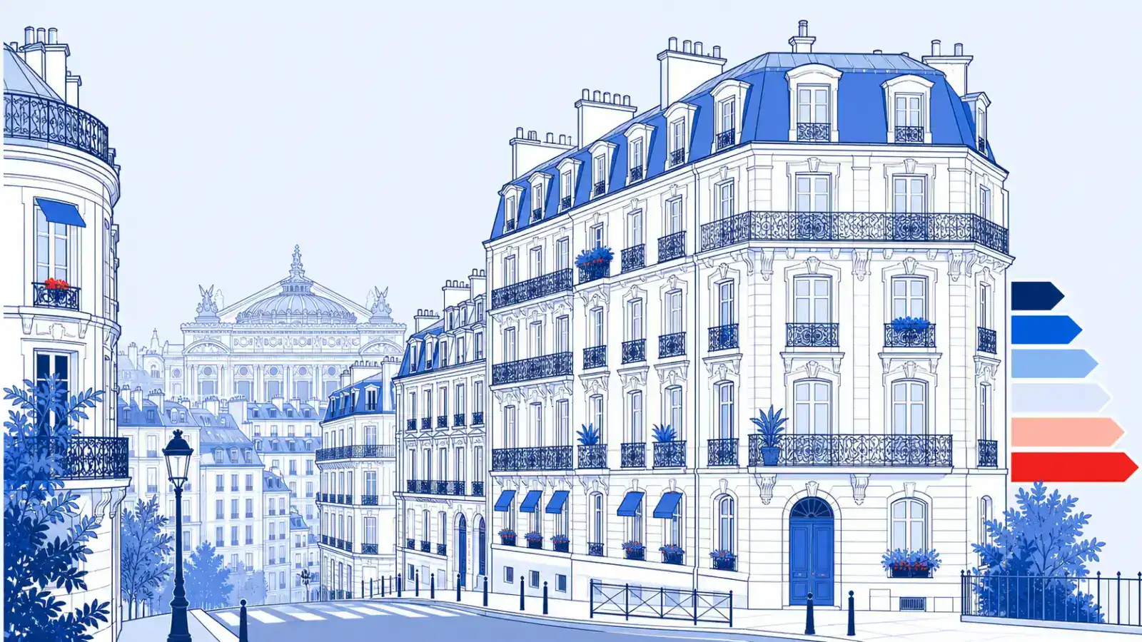 Illustration du parc immobilier à Paris 9e pour un diagnostic de performance énergétique local