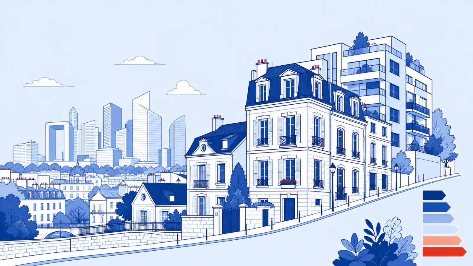 Illustration du parc immobilier à Puteaux pour un diagnostic de performance énergétique local