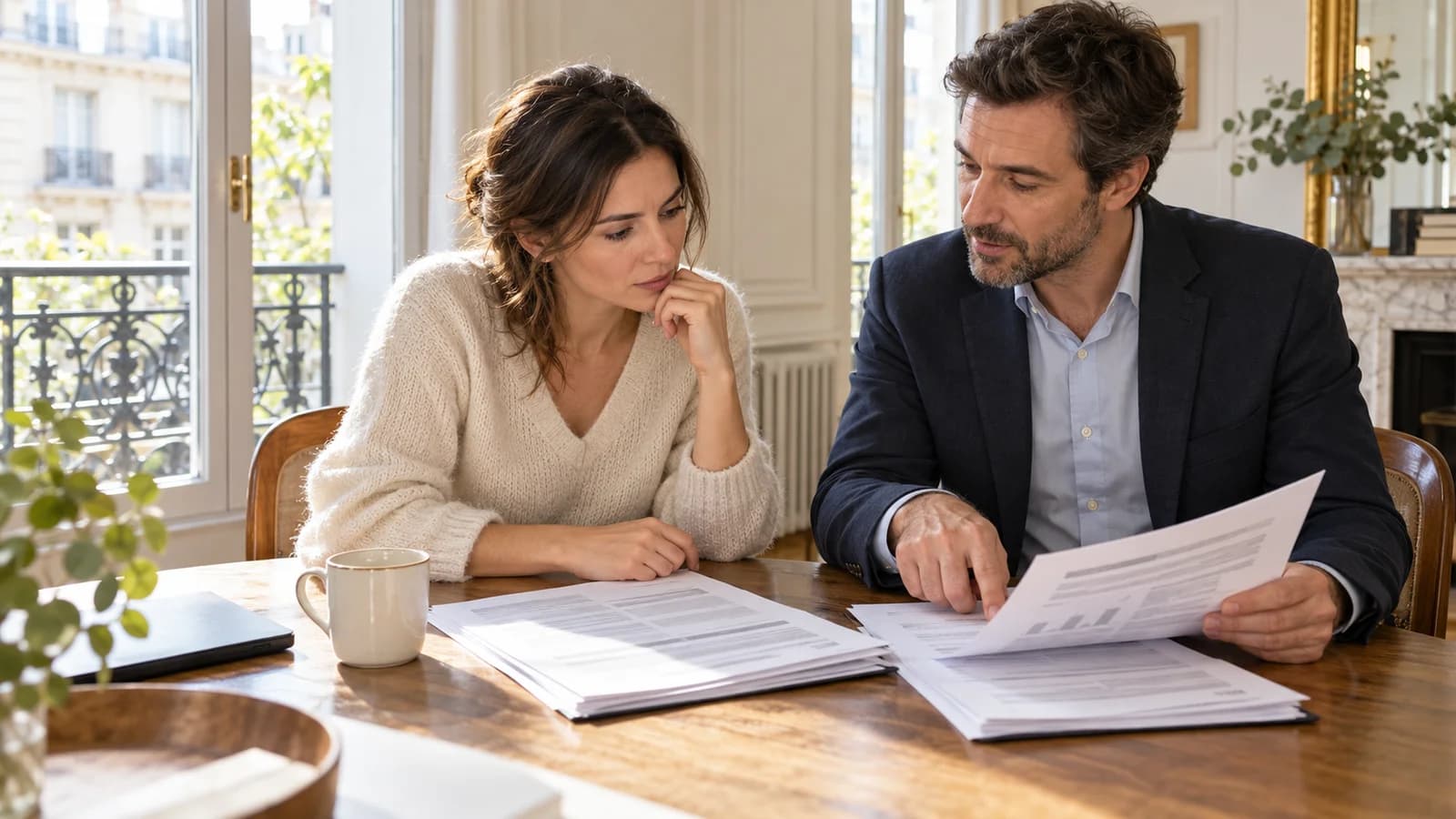 Illustration de la comparaison de deux documents pendant un achat immobilier