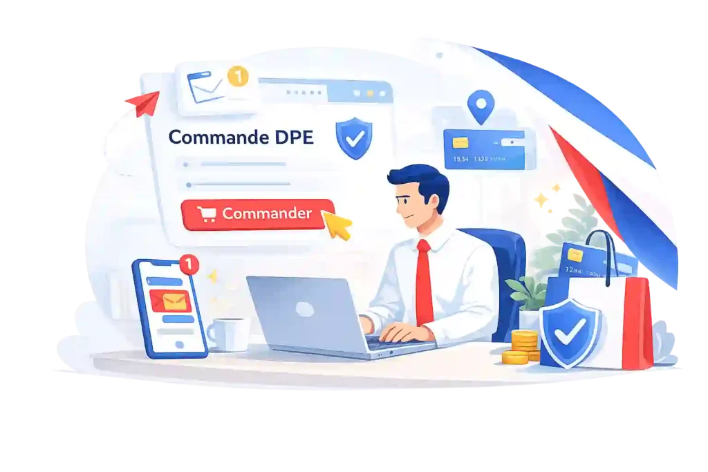 Commande en ligne d’un diagnostic immobilier DPE avec paiement sécurisé sur France DPE