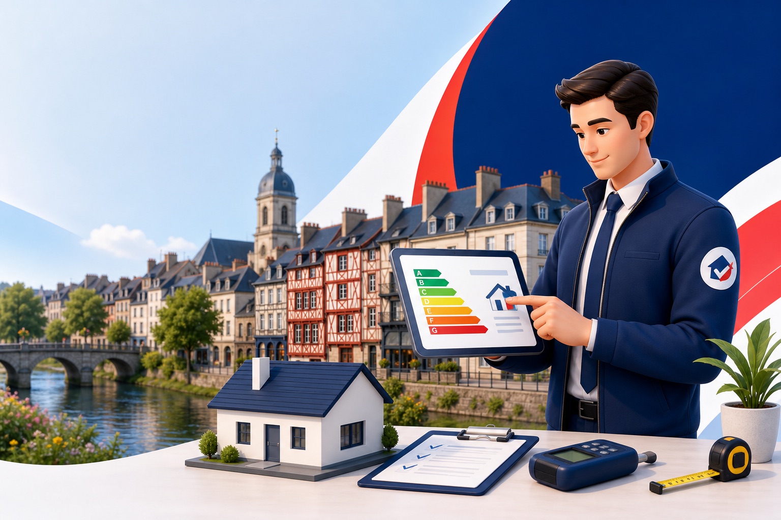 Illustration FranceDPE diagnostic immobilier Rennes avec diagnostiqueur DPE certifié en Ille-et-Vilaine