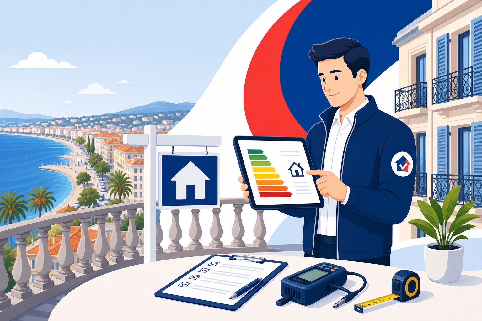 Illustration FranceDPE DPE obligatoire vente Nice appartement Riviera