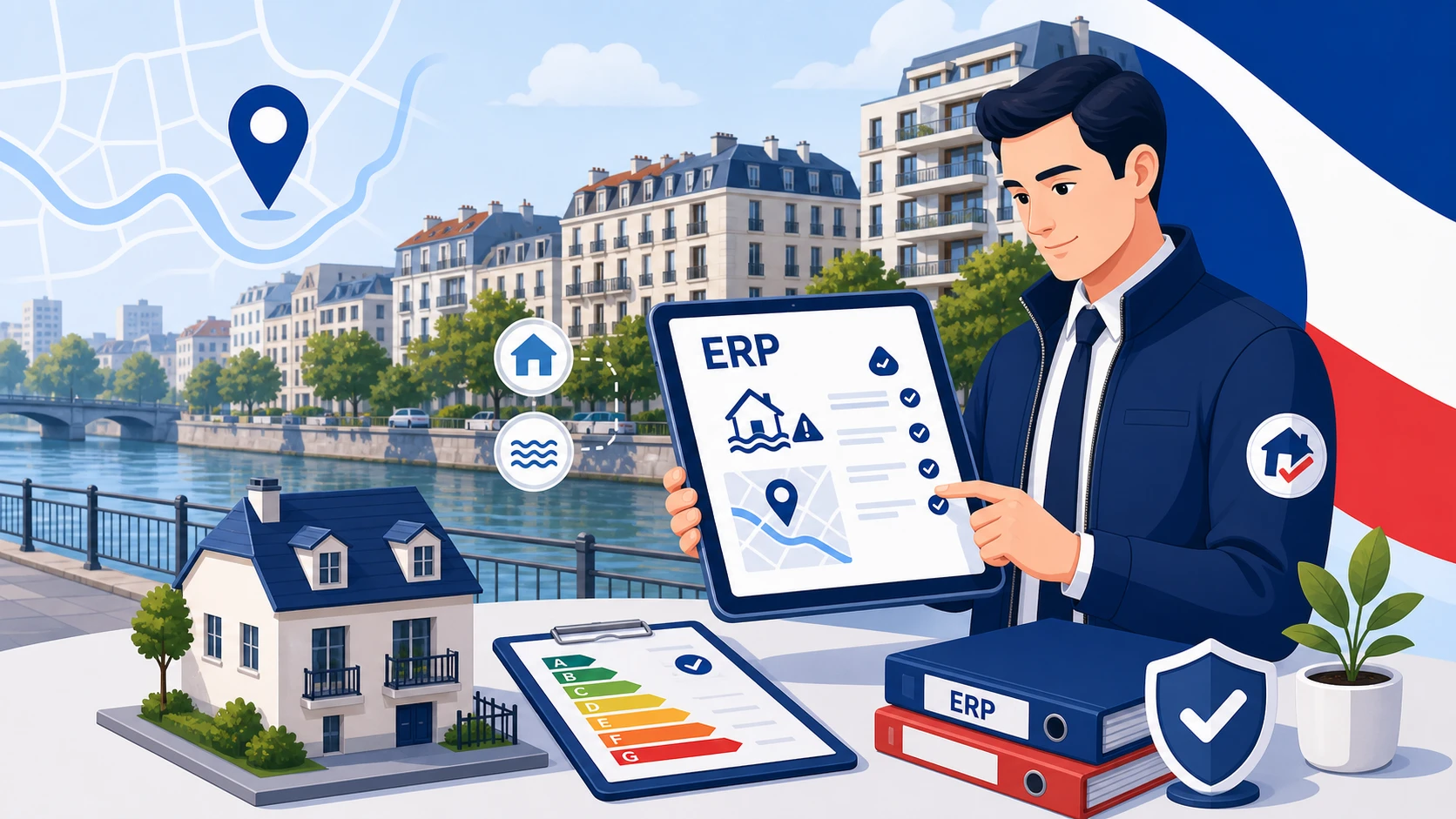 ERP Asnières-sur-Seine FranceDPE état des risques vente location Hauts-de-Seine